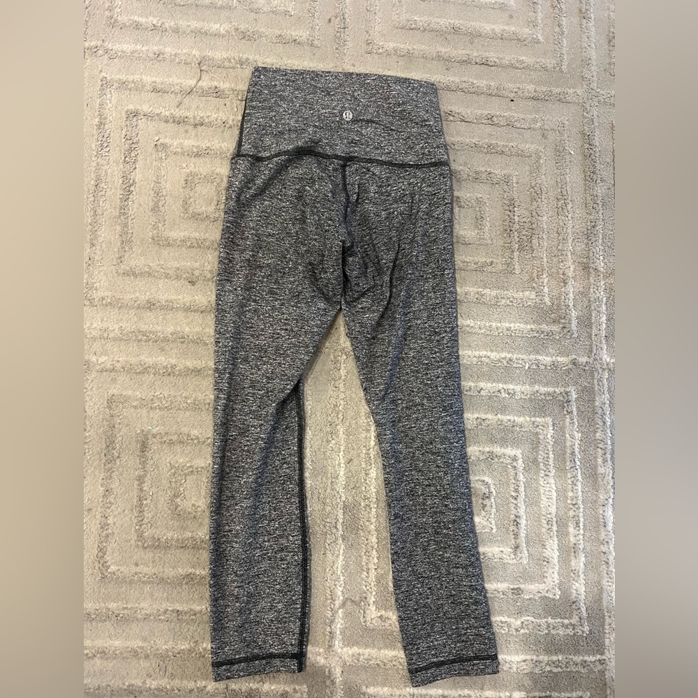Lululemon HR Wunder Under Leggings- Grey Pattern Size 4